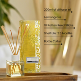 Rosemoore Lemongrass Scented Reed Diffuser 200 ml